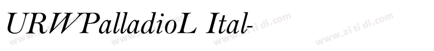 URWPalladioL Ital字体转换